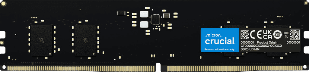 Crucial Crucial 32GB DDR5-5600 UDIMM Desktop Memory (RAM), CL46, Intel XMP 3.0 & AMD EXPO Support | CT32G56C46U5 - thumbnail 1
