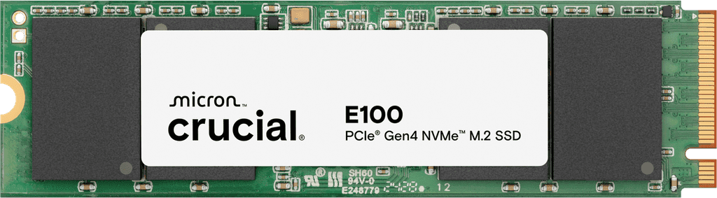 Crucial Crucial E100 2TB PCIe Gen4 NVMe M.2 SSD, Up to 5,000 MB/s, 3D NAND, Internal Solid State Drive | CT2000E100SSD8 - thumbnail 1