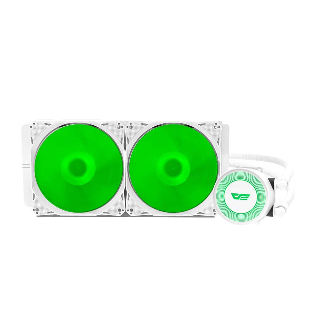 Darkflash darkFlash Aura DA-240 ARGB 240mm AIO Liquid CPU Cooler, White Edition, Dual 120mm PWM Fans - thumbnail 7