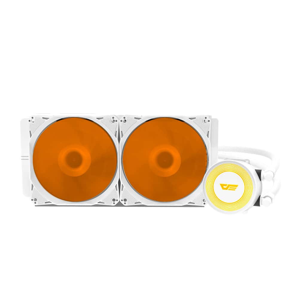 Darkflash darkFlash Aura DA-240 ARGB 240mm AIO Liquid CPU Cooler, White Edition, Dual 120mm PWM Fans - thumbnail 8