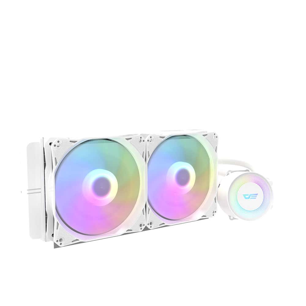 Darkflash darkFlash Aura DA-240 ARGB 240mm AIO Liquid CPU Cooler, White Edition, Dual 120mm PWM Fans - thumbnail 15
