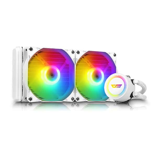 Darkflash darkFlash Aura DA-240 ARGB 240mm AIO Liquid CPU Cooler, White Edition, Dual 120mm PWM Fans - thumbnail 19