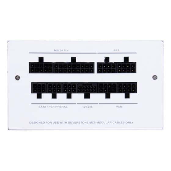 Silverstone SilverStone DA850R Fully Modular Power Supply, 80 PLUS Gold, 850W ATX 3.0 & PCIe 5.0, Active PFC, Silent 120mm Fan, Advanced Protections, 12V-2x6 PCIe Connector, White | SST-DA850R-GMA-WWW - thumbnail 2
