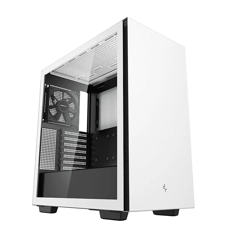 DEEPCOOL DeepCool CH510 WH Mid-tower ATX case, ABS+SPCC+Tempered Glass, 1x Pre-Installed Fans, 5x Drive Bays, 7x Expansion Slots, Motherboard Support Upto E-ATX, White | CH510-WHNNE1-G-1 - thumbnail 1