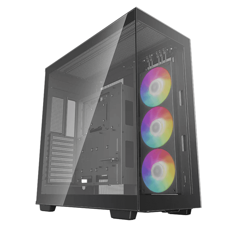DEEPCOOL DeepCool CH780 Premium ATX+ case, ABS+SPCC+Tempered Glass, 1x Pre-Installed Fans, 5x Drive Bays, 3x Expansion Slots, Motherboard Support Up to E-ATX, Black | R-CH780-BKADE41-G-1 - thumbnail 1