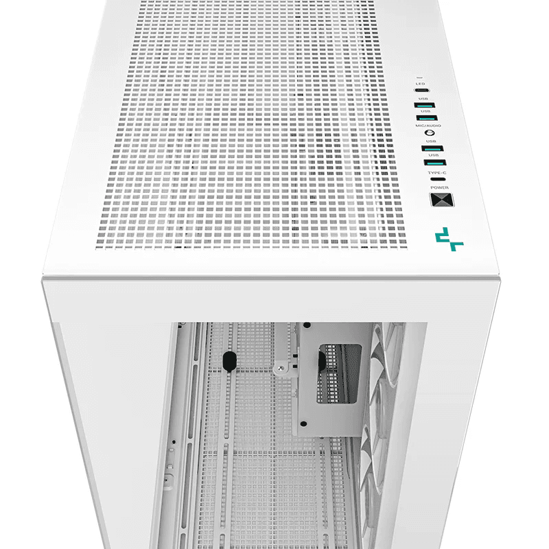 DEEPCOOL DeepCool CH780 WH Premium ATX+ case, ABS+SPCC+Tempered Glass, 1x Pre-Installed Fans, 5x Drive Bays, 3x Expansion Slots, Motherboard Support Up to E-ATX, White | R-CH780-WHADE41-G-1 - thumbnail 3
