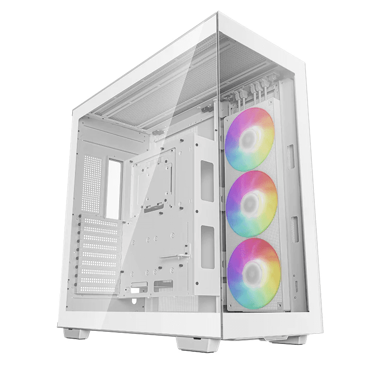 DEEPCOOL DeepCool CH780 WH Premium ATX+ case, ABS+SPCC+Tempered Glass, 1x Pre-Installed Fans, 5x Drive Bays, 3x Expansion Slots, Motherboard Support Up to E-ATX, White | R-CH780-WHADE41-G-1 - thumbnail 1
