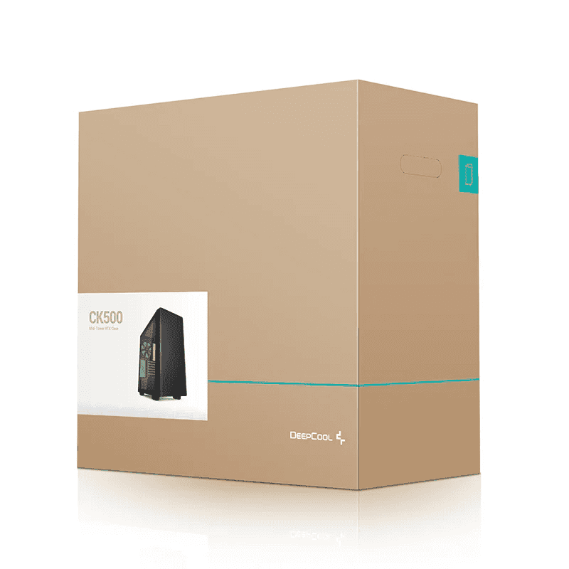 DEEPCOOL DeepCool CK500 Mid-Tower Case, 2x Pre Installed Fans, 4x Drive Bays, 7x Expansion Slots, ABS+SPCC+Tempered Glass, Balanced airflow and noise performance, Black | R-CK500-BKNNE2-G-1 - thumbnail 6