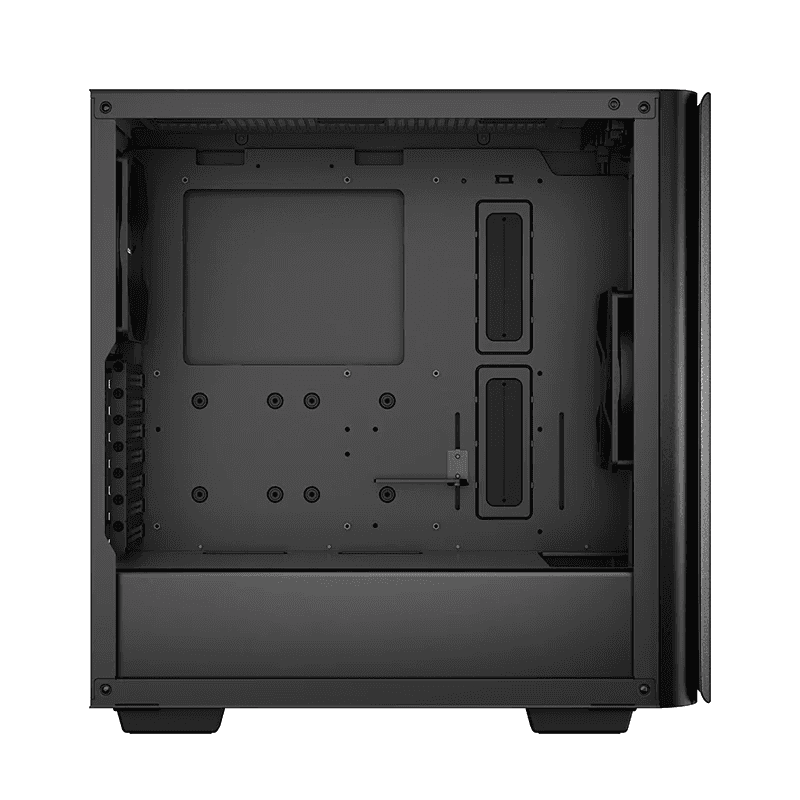 DEEPCOOL DeepCool CK500 Mid-Tower Case, 2x Pre Installed Fans, 4x Drive Bays, 7x Expansion Slots, ABS+SPCC+Tempered Glass, Balanced airflow and noise performance, Black | R-CK500-BKNNE2-G-1 - thumbnail 2
