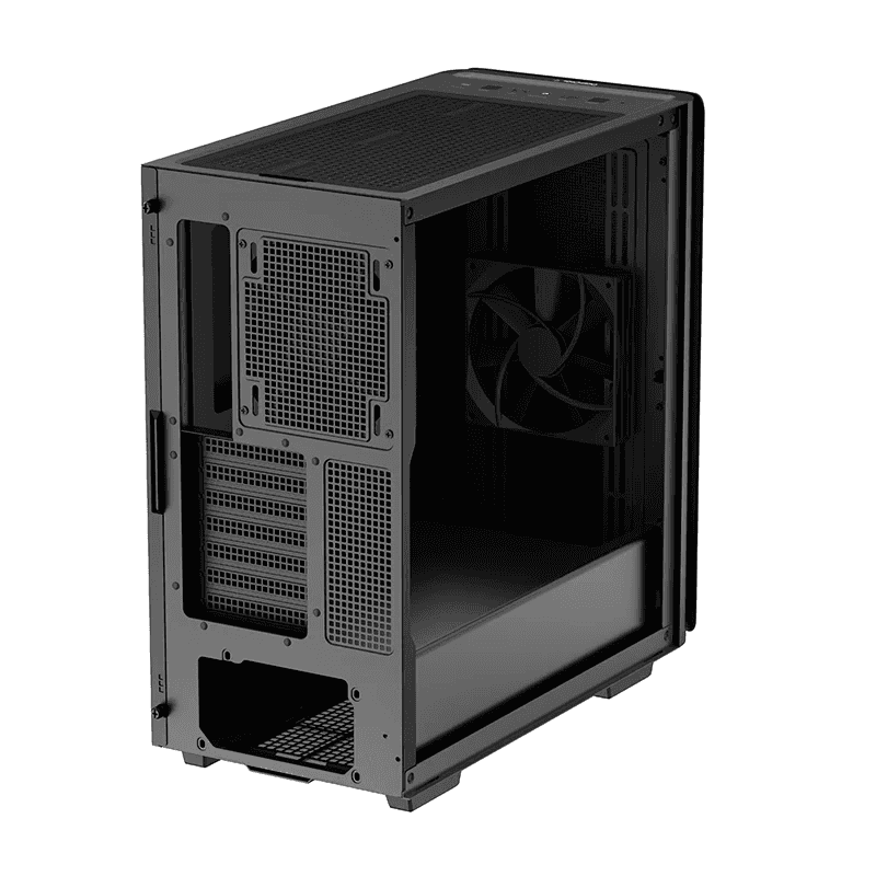 DEEPCOOL DeepCool CK500 Mid-Tower Case, 2x Pre Installed Fans, 4x Drive Bays, 7x Expansion Slots, ABS+SPCC+Tempered Glass, Balanced airflow and noise performance, Black | R-CK500-BKNNE2-G-1 - thumbnail 3