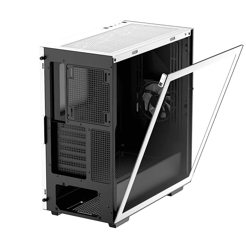 DEEPCOOL DeepCool CYCLOPS Mid-Tower Case, ABS+SPCC+Tempered Glass, 5x Drive Bays, 7x Expansion Slots, 1x Pre-Installed Fans, Motherboard Support Up To E-ATX, White | WHAAE1-C-1 - thumbnail 2