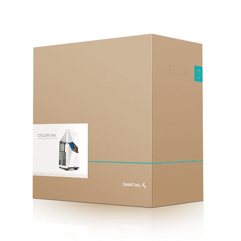 DEEPCOOL DeepCool CYCLOPS Mid-Tower Case, ABS+SPCC+Tempered Glass, 5x Drive Bays, 7x Expansion Slots, 1x Pre-Installed Fans, Motherboard Support Up To E-ATX, White | WHAAE1-C-1 - thumbnail 6