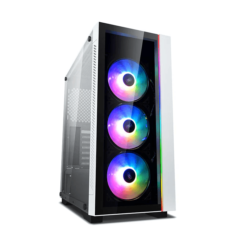 DeepCool MATREXX 55 V3 ADD-RGB WH 3F Mid-tower ATX case, ABS+SPCC+Tempered Glass, 6x Drive Bays, 7x Expansion Slots, Motherboards Supports Upto E-ATX, White | DP-ATX-MATREXX55V3-AR-WH-3F - thumbnail 1