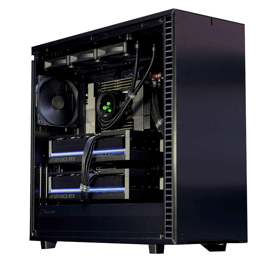 Nanotech High-End Workstation PC, AMD Threadripper Pro 7985WX, ROG ASTRAL 5090 64GB GDDR7 OC, 512GB 5600MHz ECC, 8TB NVMe SSD, AIO Liquid Cooler, 2050W Platinm - thumbnail 1