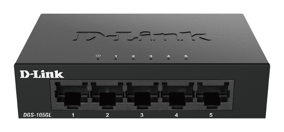 D-link D-Link DGS-105GL 5-Port Gigabit Unmanaged Desktop Switch, 10/100/1000 Mbps, Fanless Metal Design, Plug-and-Play | DGS-105GL - thumbnail 2