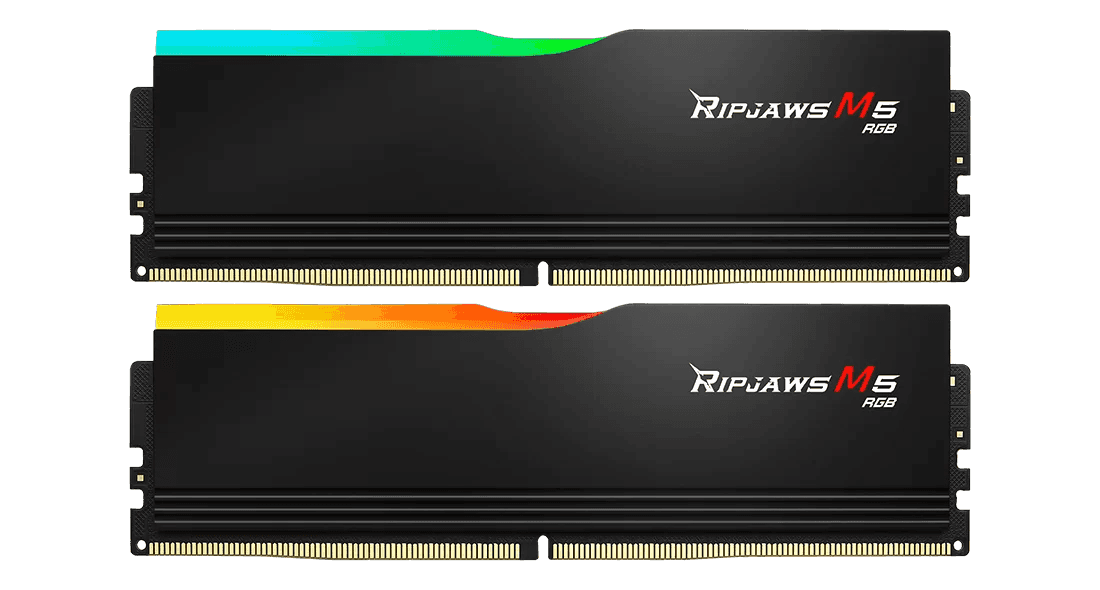 G.SKILL G Skill Ripjaws M5 RGB DDR5 32GB (2x16GB) Intel XMP Memory Kit (RAM), 6400Mhz, CL36-48-48-102 1.35V, Black | F5-6400J3648F16GX2-RM5RK - thumbnail 2