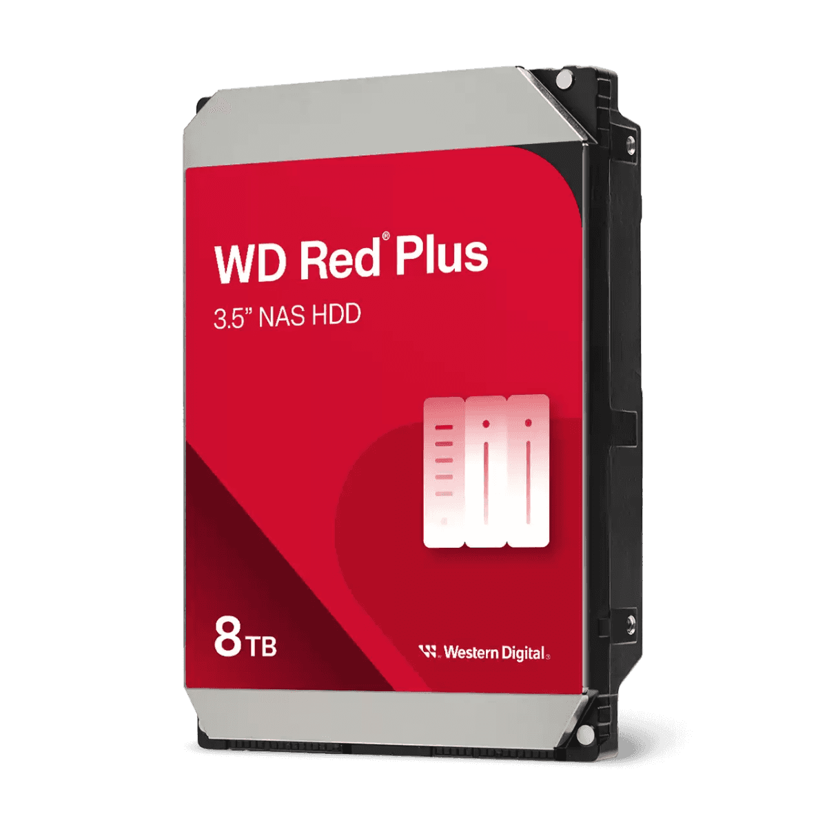 Western Digital WD Red Plus NAS 8 TB Hard Drive 3.5-Inch, Ideal for Home Offices, Power Users, Small to Medium Businesses and Consumer/Commercial NAS systems,  256MB Cache,  up to 215MB/s Transfer rate, 5640 RPM Disk Speed  | WD80EFBX-68C4ZN0 - thumbnail 1