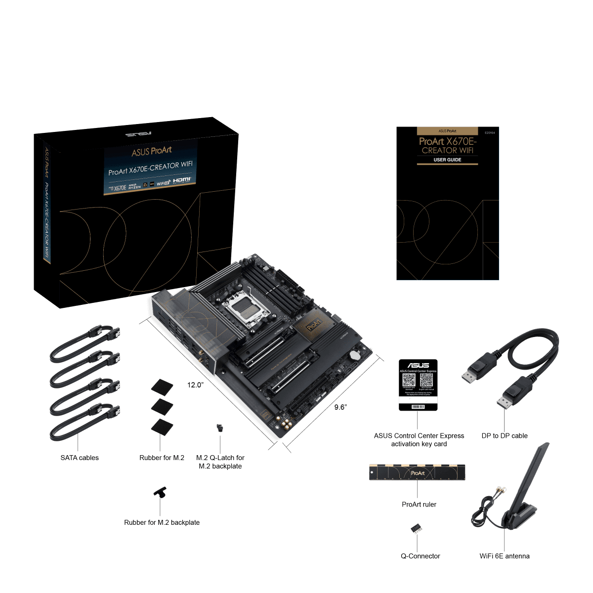 Asus ASUS ProArt X670E-Creator WIFI ATX Motherboard, AMD X670 Chipset, AM5 Socket, 4x2-Channel DDR5 192GB Max, 4xM.2 Slot,10Gb Ethernet, 2xPCIe 5.0x16, Wi-Fi 6E, BT 5.2, 2xUSB4, 1xHDMI/DP | 90MB1B90-M0EAY0 - thumbnail 4