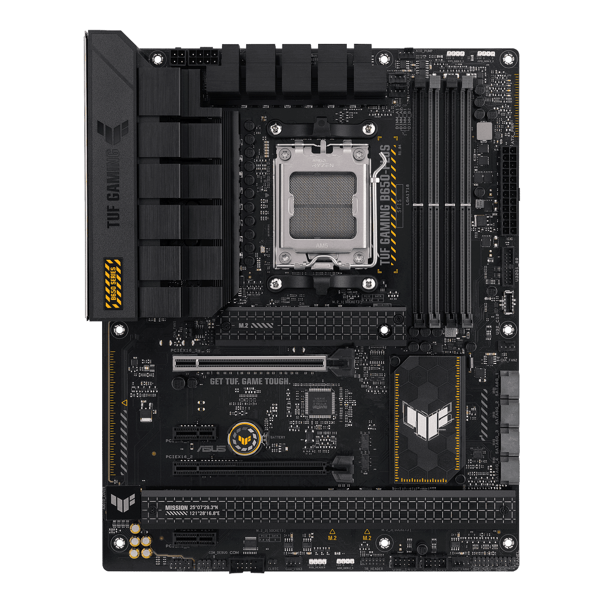 ASUS TUF GAMING B650-PLUS ATX Motherboard, AM5 Socket, AMD B650 Chipset, Realtek 2.5Gb Ethernet, 4 xDIMM DDR5 Memory 128GB Max, 1x PCIe 4.0/3.0 x16, 4x SATA 6Gb/M.2, 1HDMI/DP | 90MB1BY0-M0EAY0 thumbnail 7