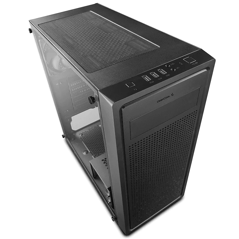DEEPCOOL Deepcool E-SHIELD Tempered Glass Mid-Tower E-ATX Case, ABS+SPCC+Tempered Glass, 7x Expansion Slots, Rear: 1??120mm Pre Installed Fans, Motherboard Support Up to E-ATX | DP-ATX-E-SHIELD - thumbnail 4