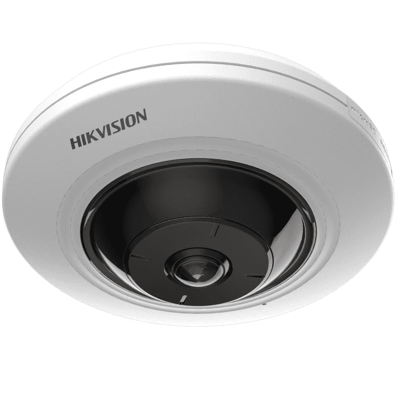 HIKVISION Hikvision DS-2CD2955G0-IS(U) 5 MP Fisheye Network Camera, 180?? fisheye view, Max Resol. 2560 ?? 1920, Up to 8 m IR Range, Smart Supplement Light, Audio and alarm interface available - thumbnail 2