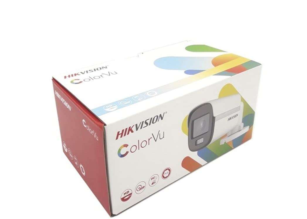 HIKVISION HIKVISION 2MP ColorVu Bullet Camera DS-2CE10DF0T-PF 3.6MM IP67 + USEWELL BNC DC, White Wired 1Full HD 1080p - thumbnail 3