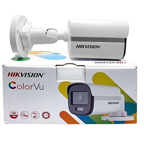 HIKVISION HIKVISION 2MP ColorVu Bullet Camera DS-2CE10DF0T-PF 3.6MM IP67 + USEWELL BNC DC, White Wired 1Full HD 1080p - thumbnail 2