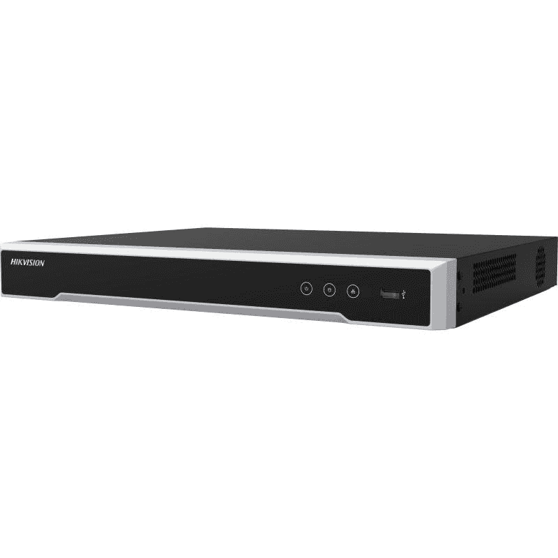 HIKVISION Hikvision DS-7608NI-M2/8P 8-ch 1U 8 PoE 8K NVR, Up to 8-ch IP Camera Inputs & 8-ch@8 MP Decoding, 128 Mbps Bandwidth, H.265+, 2 SATA, RJ-45 Ethernet, HDMI /VGA, USB 2.0 / USB 3.0, Black, Full POE NVR | DS-7608NI-M2/8P - thumbnail 1