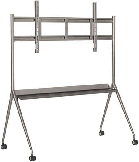 HIKVISION Hikvision DS-D5ABKY2-S Mobile Monitor Stand for Interactive Screen, High Quality Cold Rolled Steel Construction, Compatible Up to 55/65/75" Screens, Max Load 85kg, Silver-Gray | DS-D5ABKY2-S - thumbnail 1