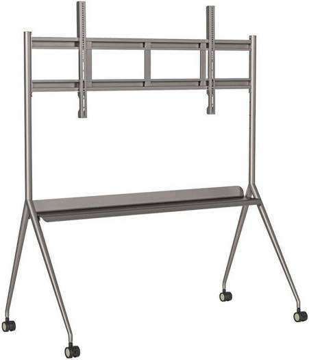 HIKVISION  Hikvision DS-D5ABKY2-S Mobile Monitor Stand for Interactive Screen, High Quality Cold Rolled Steel Construction, Compatible Up to 55/65/75" Screens, Max Load 85kg, Silver-Gray | DS-D5ABKY2-S - thumbnail 1