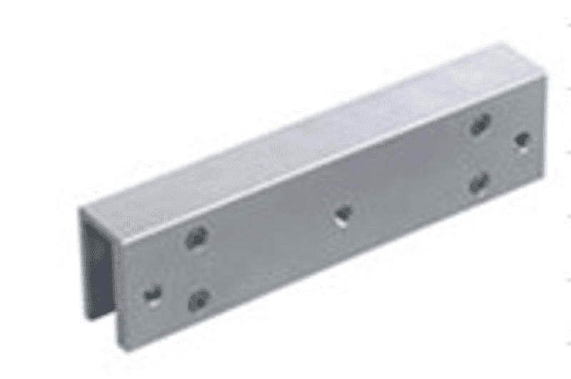 HIKVISION Hikvision DS-K4H258-U Value Series Magnetic Lock Bracket Adopts aldural material Used for fixing the armature plate Hard anodizing electroplating operated Suitable for lower edge frameless glass door - thumbnail 1