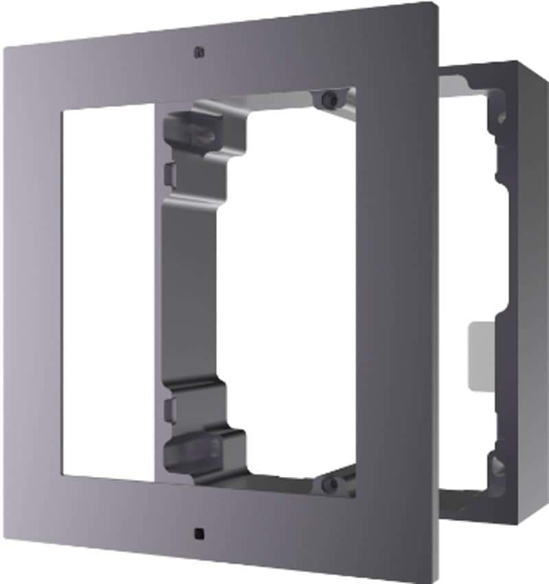 Hikvision DS-KD8003-IME1 KD8 Series Pro Modular Door Station With Brackets, 2MP HD Colorful Camera, Fish eye, IR Supplement, 1 Call physical Button, 2 lock relays, 4-ch alarm input, IP65, 12 VDC or standard PoE, thumbnail 1