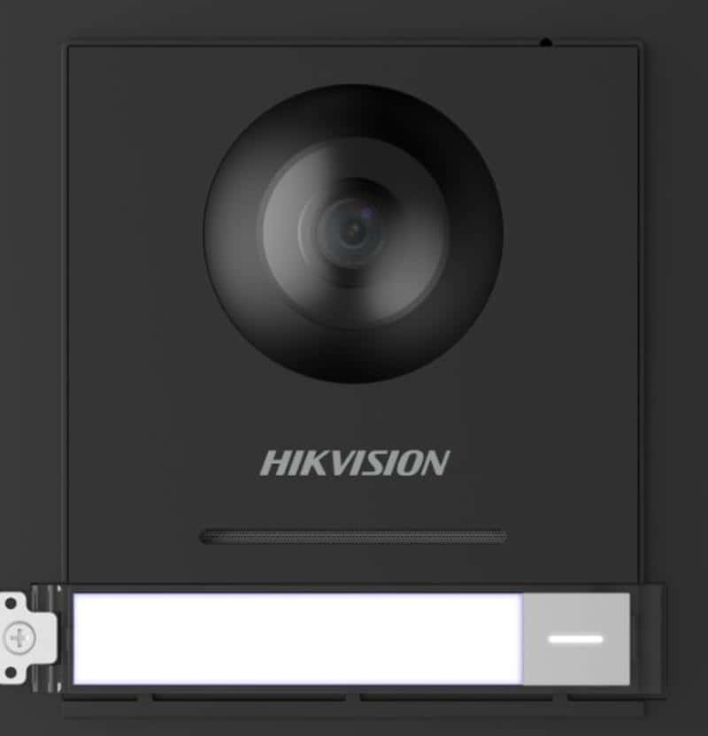 Hikvision DS-KD8003-IME1 KD8 Series Pro Modular Door Station With Brackets, 2MP HD Colorful Camera, Fish eye, IR Supplement, 1 Call physical Button, 2 lock relays, 4-ch alarm input, IP65, 12 VDC or standard PoE, thumbnail 2