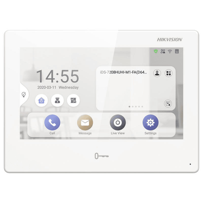 HIKVISION Hikvision DS-KH9310-WTE1 Video Intercom Network Indoor Station, 7-inch 1024 600 Colorful TFT Capacitive touch screen, 1 GB RAM, 4GB ROM, Android OS, Built-in microphone & loudspeaker - thumbnail 1
