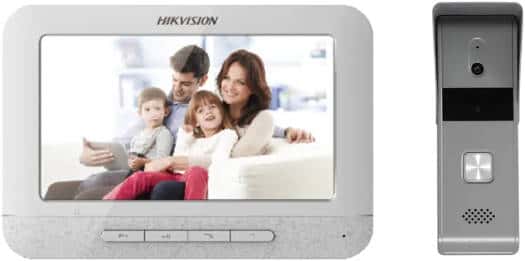 HIKVISION HIKVISION Analog Video Intercom System with 7" TFT LCD Screen, Wired Video Door Phone/Bell, 1080p Resolution, BuiltIn Mic & Loudspeaker, Noise Echo Cancellation, One Call Button, White| DS-KIS203T - thumbnail 4