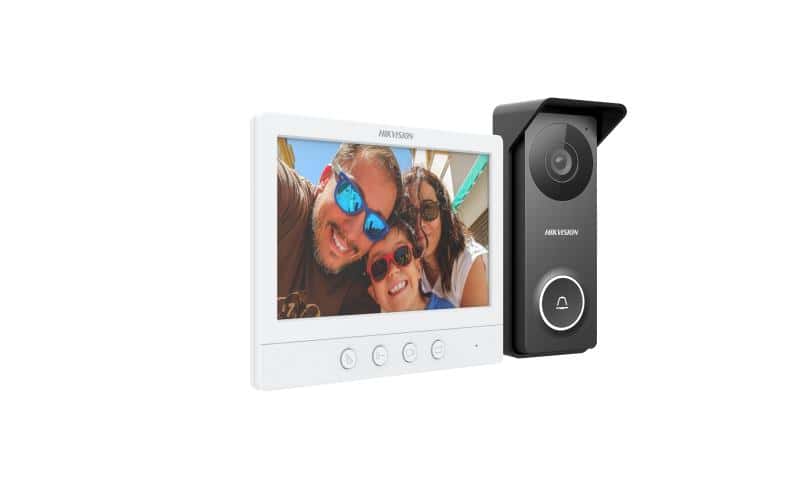 HIKVISION Hikvision DS-KIS213 4 Wire HD Kits Intercom System, 7" LCD TFT Screen, Built-In Omnidirectional Microphone & Loudspeaker, Supports Up to 1280 x 720 @ 60fps, Black & White - thumbnail 3