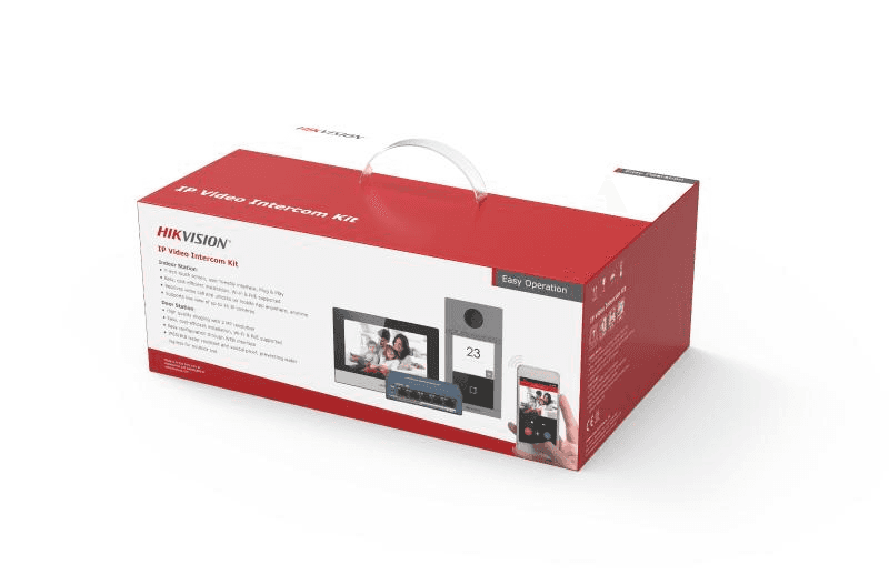 HIKVISION Hikvision DS-KIS604-S(C) Network Video Intercom Kit (Bundle), Network video intercom bundle for villa or house, Stores messages and captured pictures in the TF card - thumbnail 2