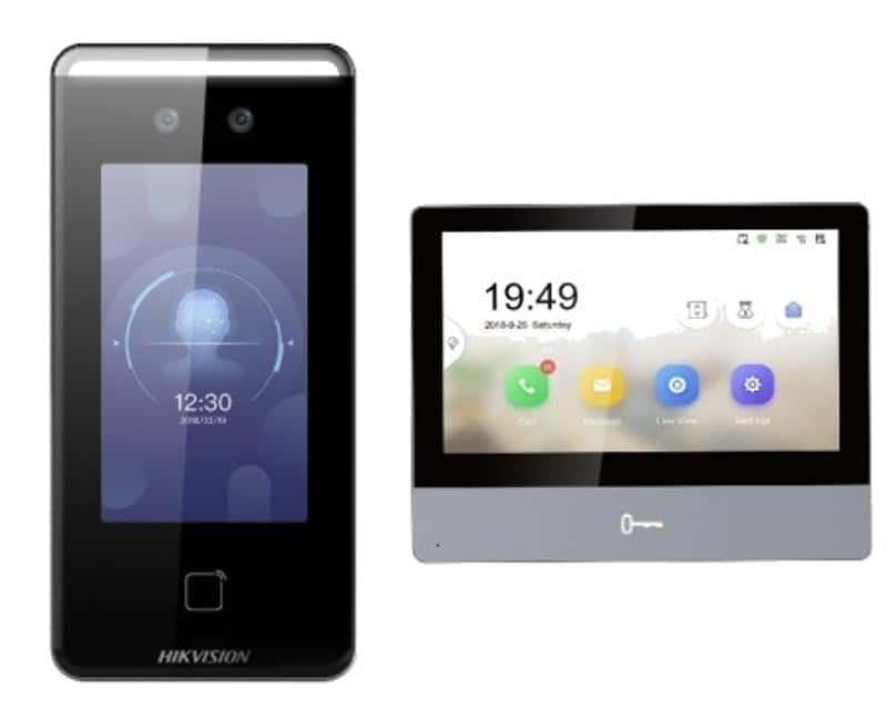 HIKVISION Hikvision DS-KIS605-P Video Intercom Network Kit (Bundle), 7-inch colorful touch screen with resolution 1024 ?? 600, Standard PoE, Access control functions - thumbnail 1