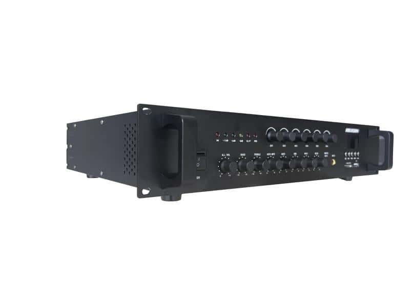 HIKVISION Hikvision DS-QAE0A120G1-VB6 120W 6-Zone Analog Amplifier, 2x AUX, 1x EMC,  2x Microphone Inputs, Built in Bluetooth/MP3 - thumbnail 3
