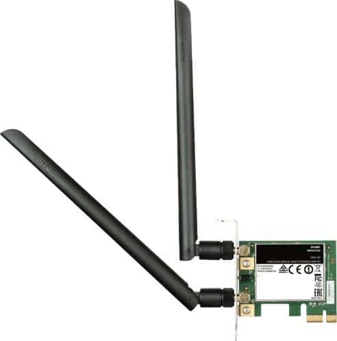 D-Link Wireless AC1300 Dual Band PCIe Desktop Adapter, 1300 Mbps, Black | DWA-582 thumbnail 2