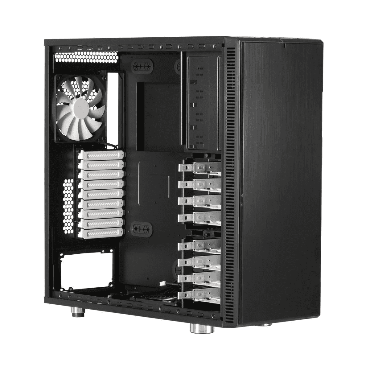 Fractal Define XL R2 Black Optimal Silent Computer Case, 8x 3.5" HDD / SSD Trays, 4x 5.25" Bays, Supports Upto Motherboard E-ATX & XL-ATX, GPU Max 330mm, Top Radiator 240mm or 280mm, Cable Routing Grommets | FD-CA-DEF-XL-R2-BL thumbnail 2