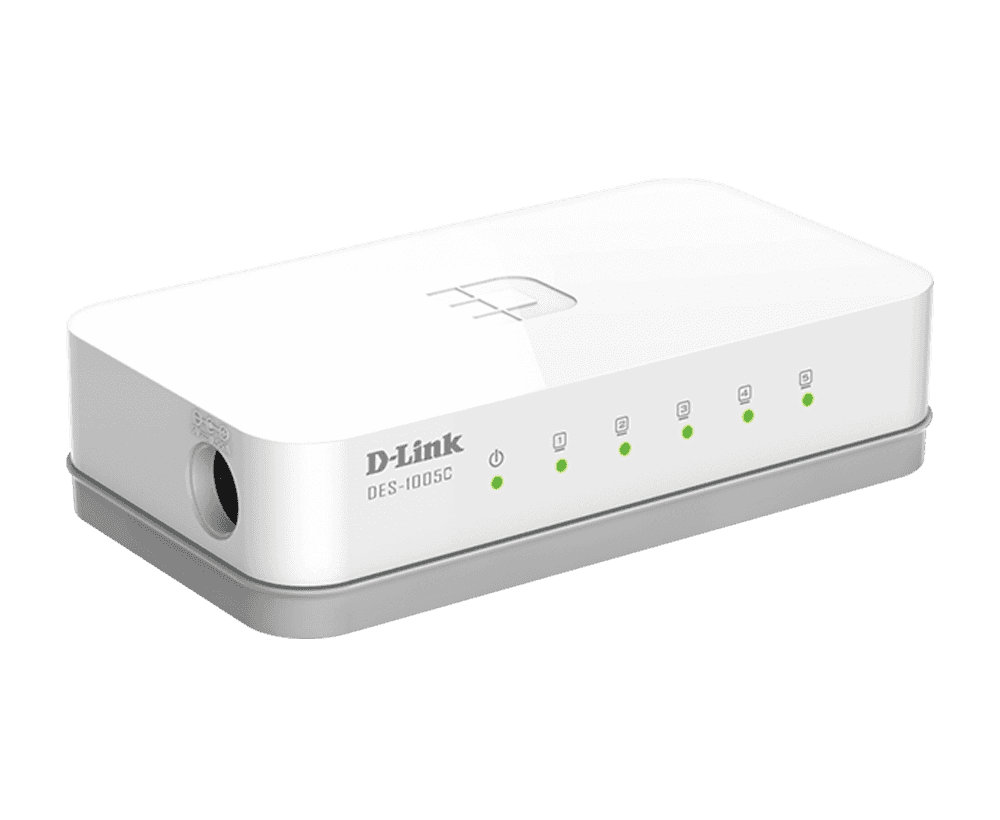 D-link D-Link DES-1005C 5-Port Fast Ethernet Unmanaged Desktop Switch, Compact Fanless Design, D-Link Green Technology - thumbnail 3