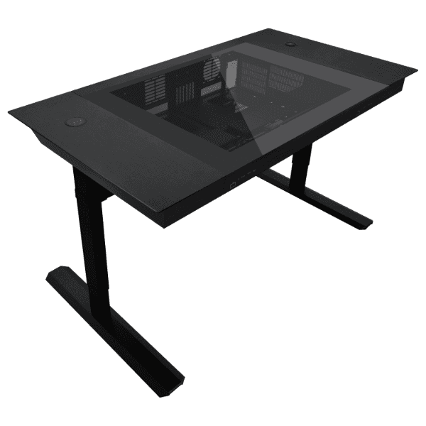 LIAN LI Lian li DK07 Motorized Dual System Gaming Desk, Adjustable Height, Built-in PC Case (2x E-ATX), Wireless Charging | G99.DK07X.10UK - thumbnail 1