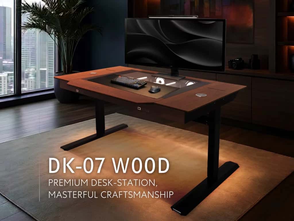 LIAN LI Luxury Motorized Sit-Stand Deskstation PC, AMD Ryzen 9 9950X3D2, NVIDIA RTX 5090 32GB GDDR7, 96GB DDR5, 2TB Gen5 SSD, 360mm AIO, 1200W, Lian Li DK07 - thumbnail 3