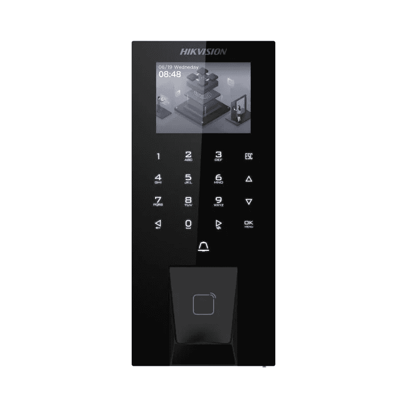 HIKVISION Hikvision DS-K1T807MBFWX-E1 Pro Fingerprint Access Control Terminal, With Touch Buttons, 2.4-inch LCD screen, Supports Bluetooth, Card - thumbnail 1