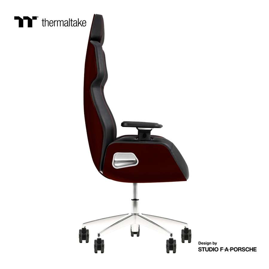 Thermaltake Argent E700 Real Leather Gaming Chair, Design by Studio F. A. Porsche, 4D Adjustable Armrests, Wire-Control Mechanism, 4 Gas Lift-Saddle Brown - thumbnail 4