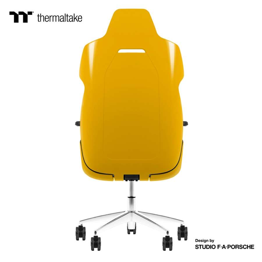 Thermaltake Argent E700 Real Leather Gaming Chair, Design by Studio F. A. Porsche, 4D Adjustable Armrests, Wire-Control Mechanism, 4 Gas Lift-Sanga Yellow - thumbnail 4