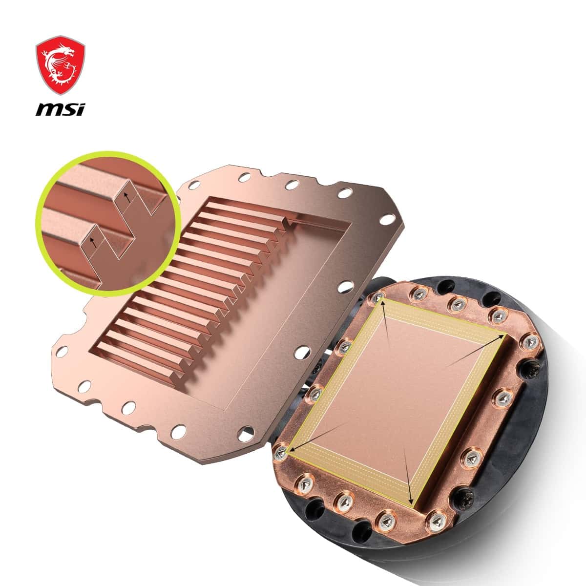 MSI MSI MAG CoreLiquid E240 White, AIO ARGB CPU Liquid Cooler, Rotating Cap Design, 240mm Radiator, Dual 120mm ARGB PWM Fans, LGA 1700 Ready, AM5 Compatible | 306-7ZW5E27-C24 - thumbnail 6