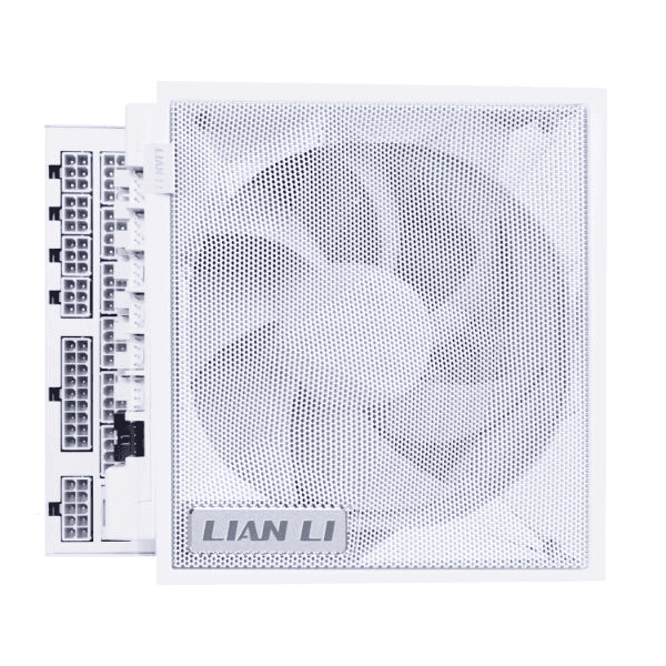 Lian Li EDGE GOLD 1200W ATX PSU Power Supply, ATX 3.1, PCIe 5.1 ready, Detachable USB hub with 4 internal USB 2.0, Removable magnetic fan dust filter, Fully modular braided-texture cables, 80 PLUS Gold efficiency, White | G9P.EG1200G.WH00.UK thumbnail 2