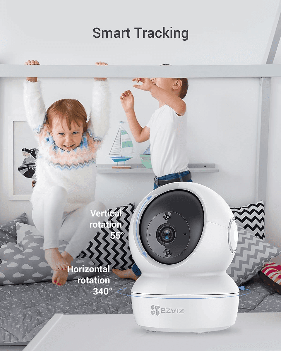 EZVIZ TY1 Pro 4K 8MP Type-C  Pan & Tilt Smart Home Camera, 360?? Panoramic View, Two-Way Calling,  Up to 512 GB | CS-TY1-R105-8G8WF thumbnail 2